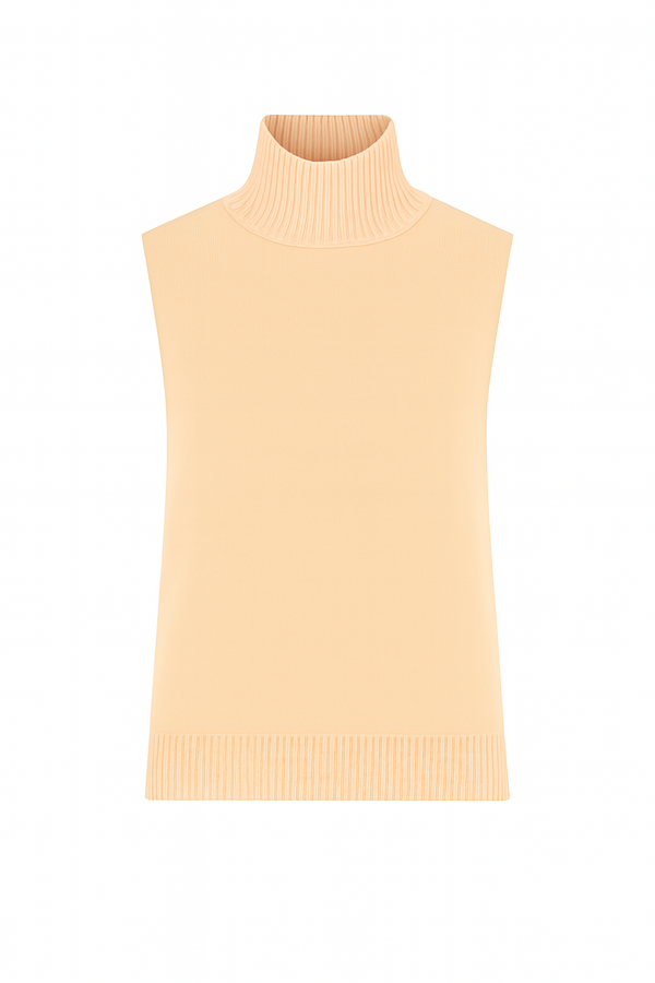Blusa Sem Mangas Gola Alta Light Peach