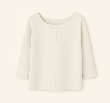 Blusa Ampla Em Tricot Piquet Linho