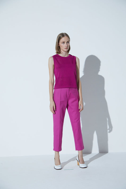 Calça Slim Fit Cotton Fucsia