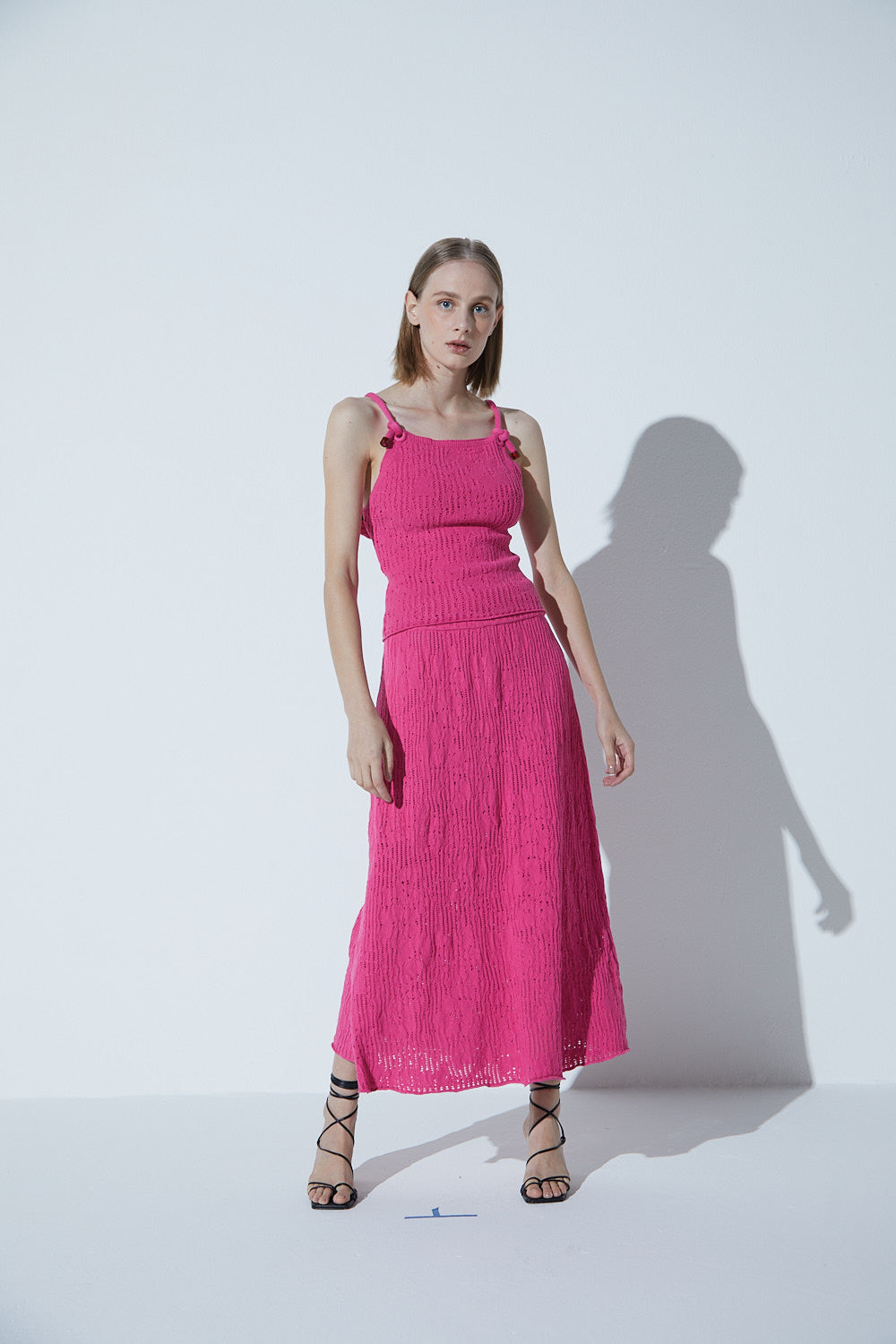 Regata Em Tricot Rendado Floral Cassis