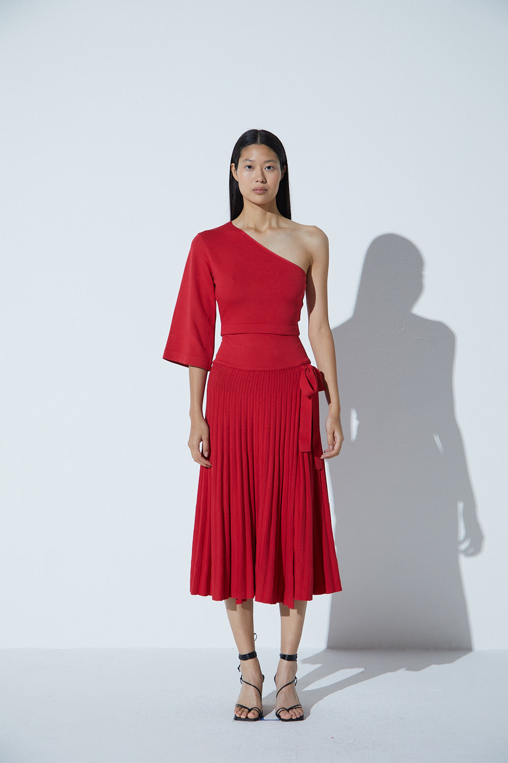 Blusa Em Tricot Manga Única Vermelho