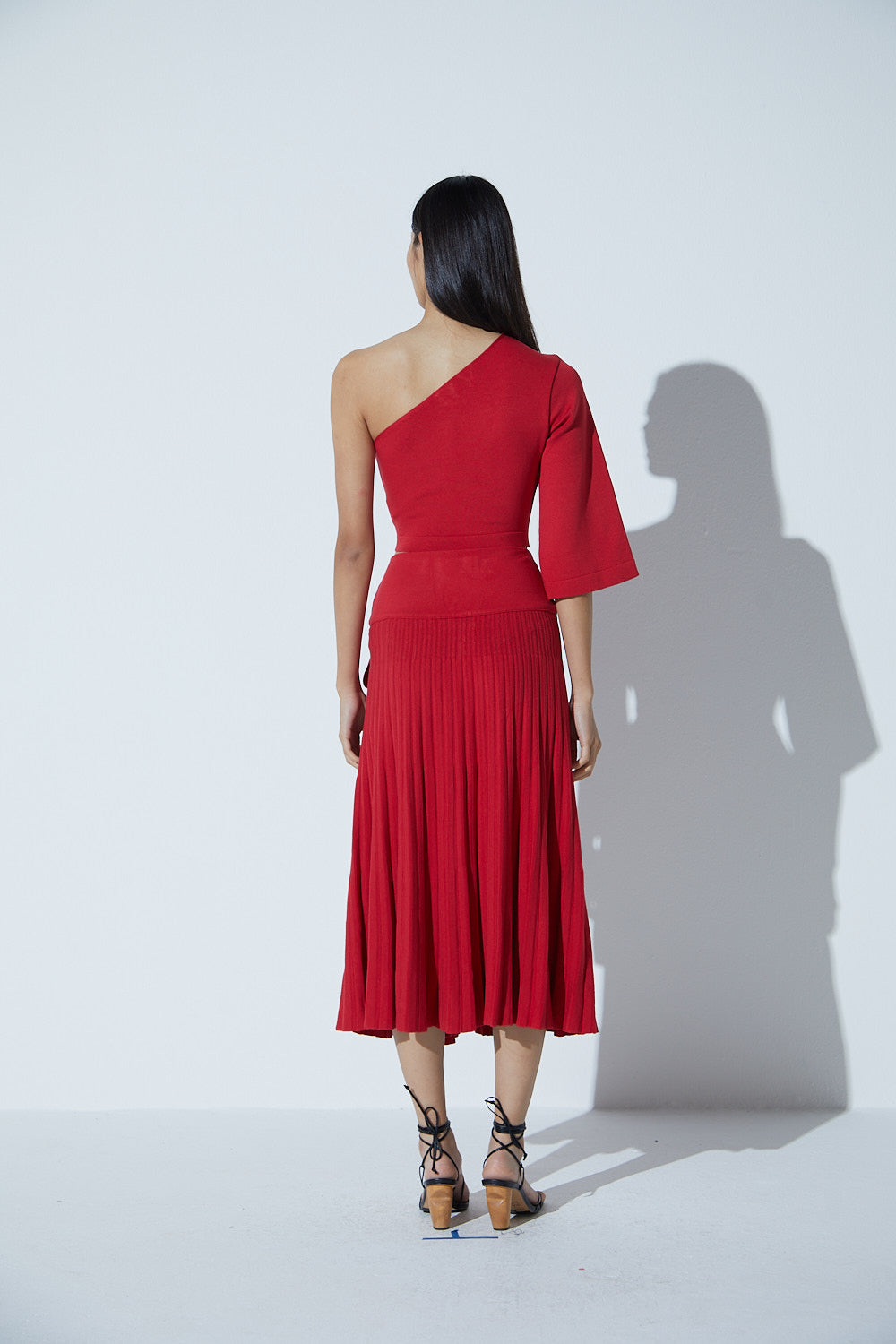 Blusa Em Tricot Manga Única Vermelho