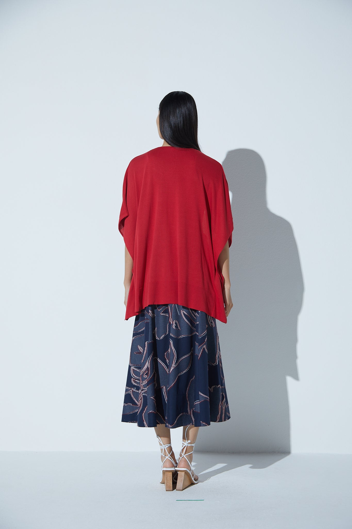 Colete Em Tricot Com Amarração Vermelho