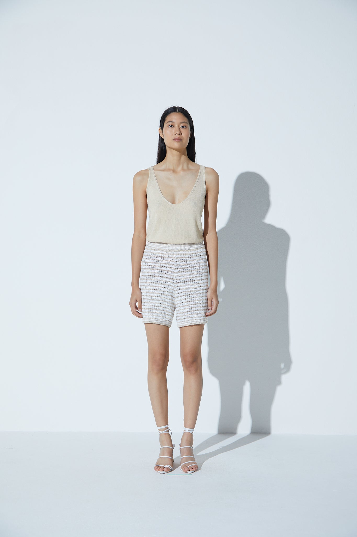 Shorts Tricot Mesclado Ninive