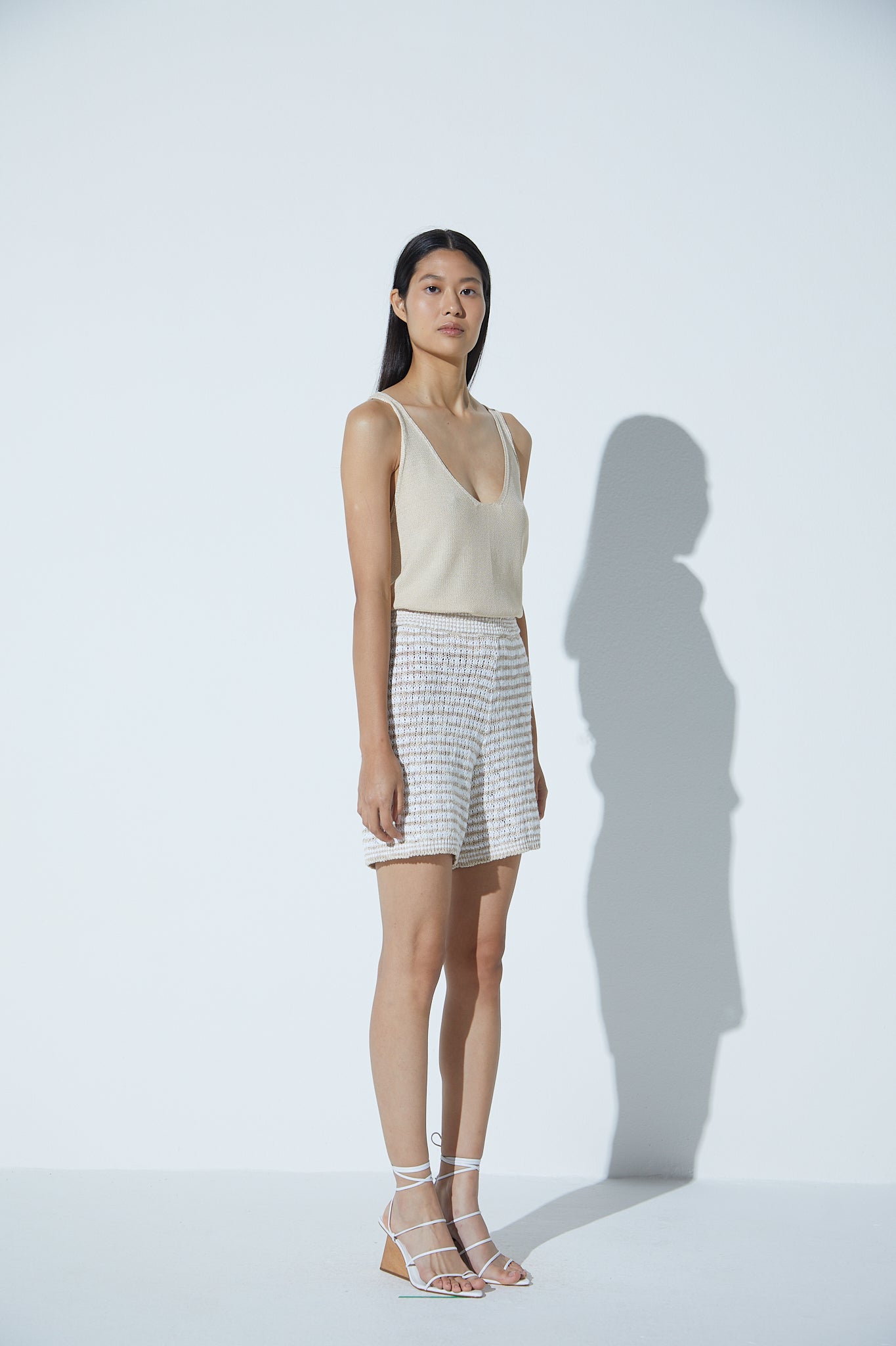 Shorts Tricot Mesclado Ninive