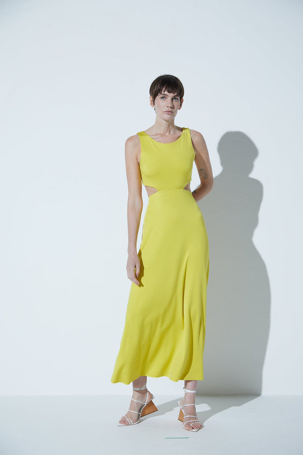 Vestido Amarração Costas Gloss Verde