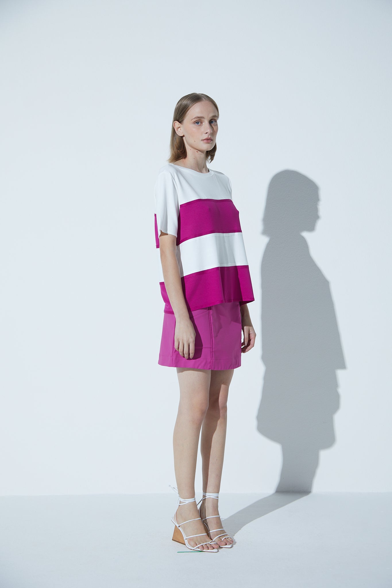 Saia Mini Cotton Fucsia