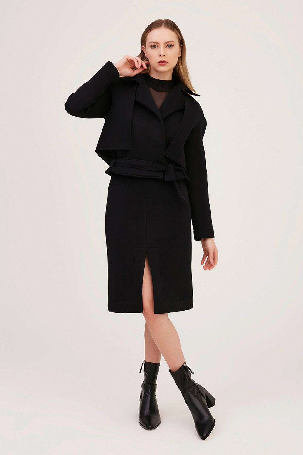 Saia Midi Em Tricot Dublado